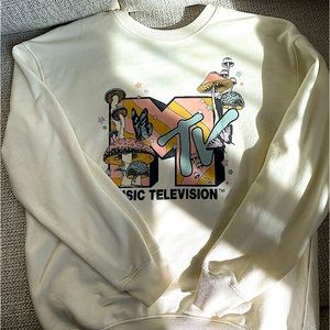 MTV sweater. Used (minimal use), small, and white.